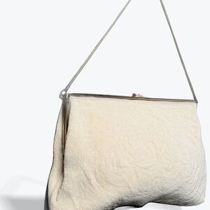 Vintage Lester Bags‎ Glass Beading  Evening Bag Clutch Handbag Wedding Formal